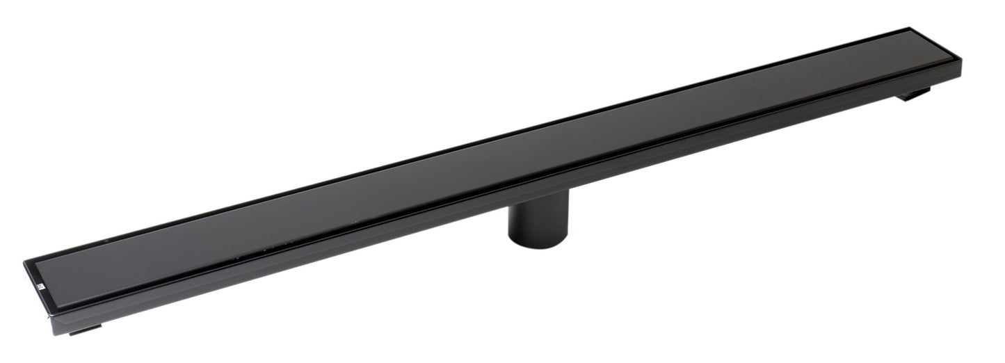 ALFI brand ABLD32B ABLD32B-BM 32" Black Matte Stainless Steel Linear Shower Drain with Solid Cover