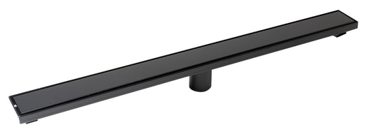 ALFI brand ABLD32B ABLD32B-BM 32" Black Matte Stainless Steel Linear Shower Drain with Solid Cover