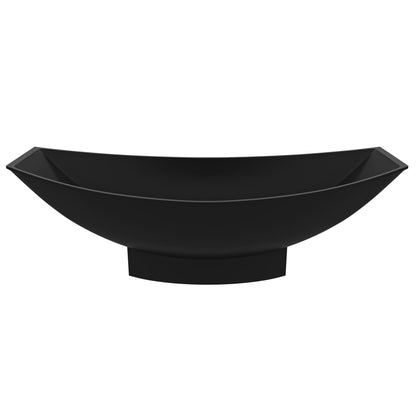 ALFI brand  AB9991BM Black Matte 71" Solid Surface Resin Free Standing Hammock Style Bathtub