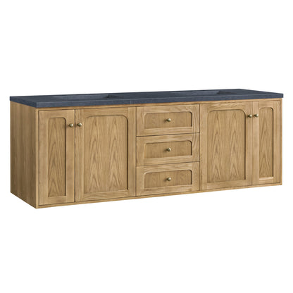 Laurent 72" Double Vanity Cabinet, Light Natural Oak