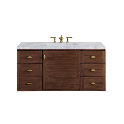 Amberly 48" Single Vanity Cabinet, Mid-Century Walnut