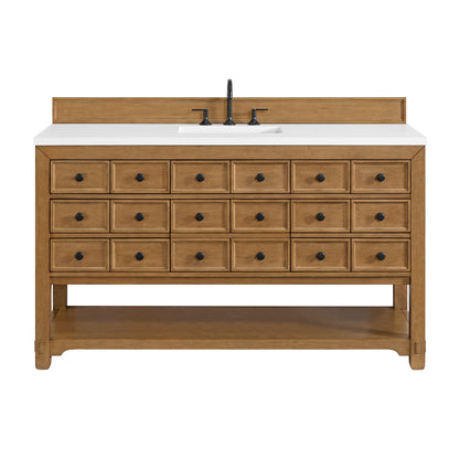 Malibu 60" Single Vanity Cabinet, Amber Birch