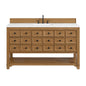 Malibu 60" Single Vanity Cabinet, Amber Birch