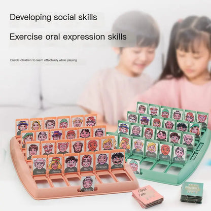 Children playing with a social skills game that includes character cards and stands.