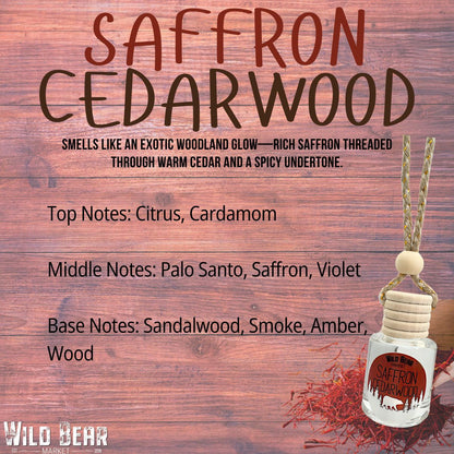 Saffron Cedarwood Car Freshener