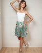 Limited Edition Sage Floral Chiffon Ballet Pull On Skirt - Ballet Rehearsal Skirt - Pirouette Skirt