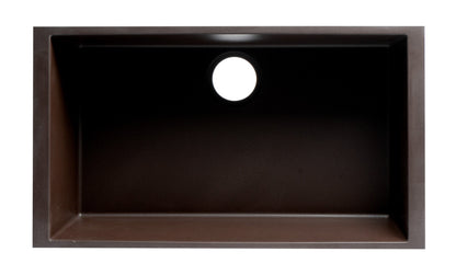 ALFI brand AB3020UM 30" Undermount Single Bowl Granite Composite Kitchen Sink