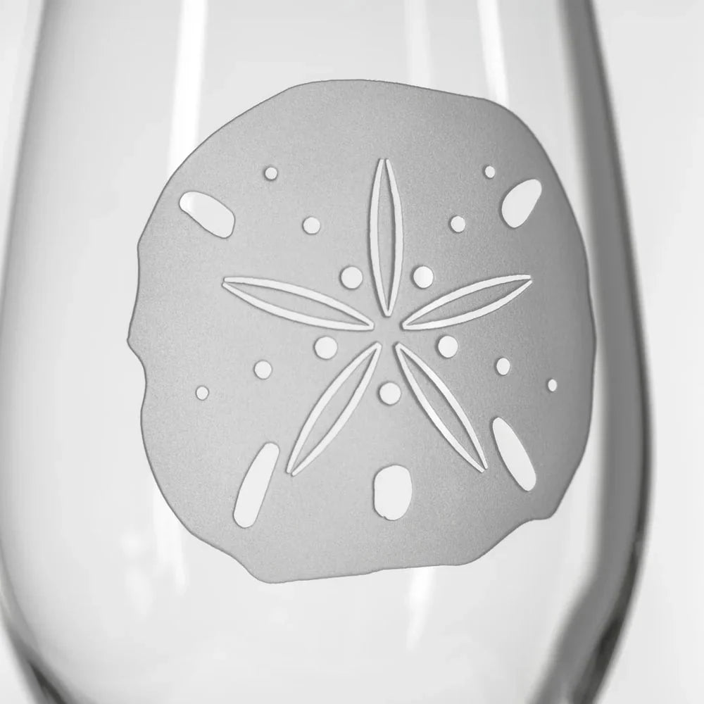 Sand Dollar Etched Glassware