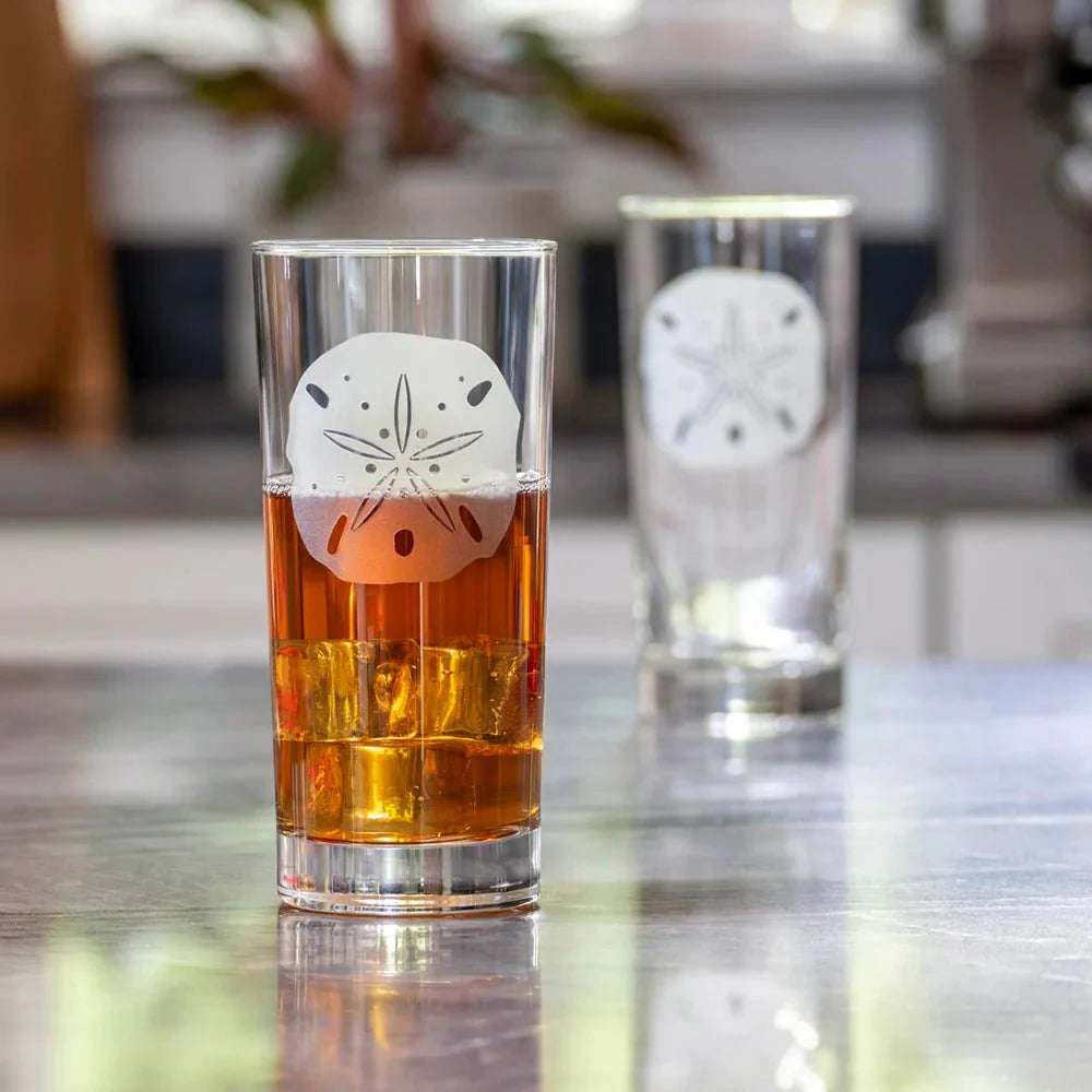 Sand Dollar Etched Glassware