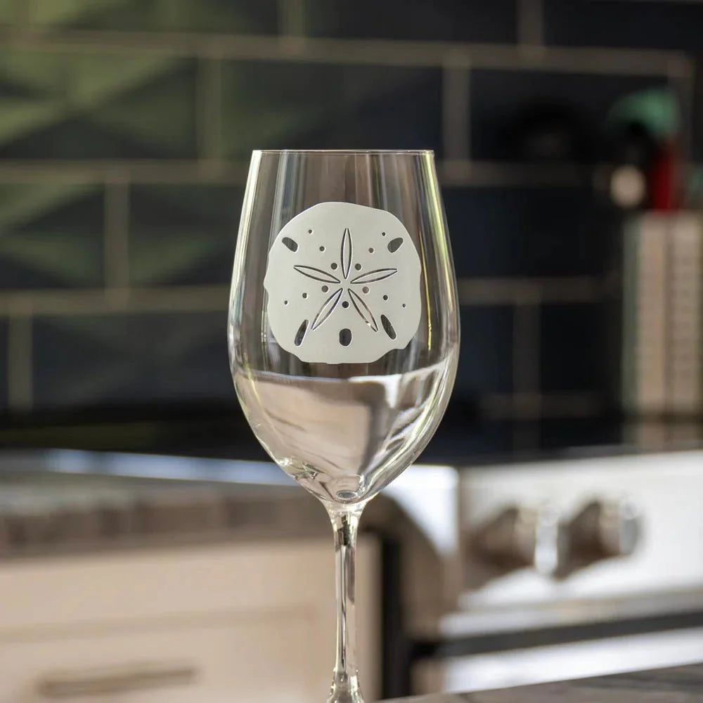 Sand Dollar Etched Glassware