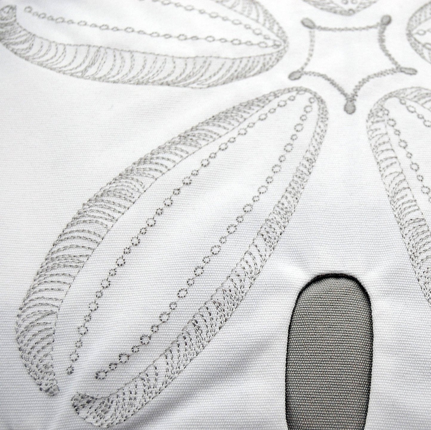 Sand Dollar Shaped Gray Indoor/Outdoor Throw Pillow