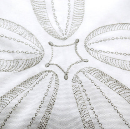 Sand Dollar Shaped Gray Indoor/Outdoor Throw Pillow