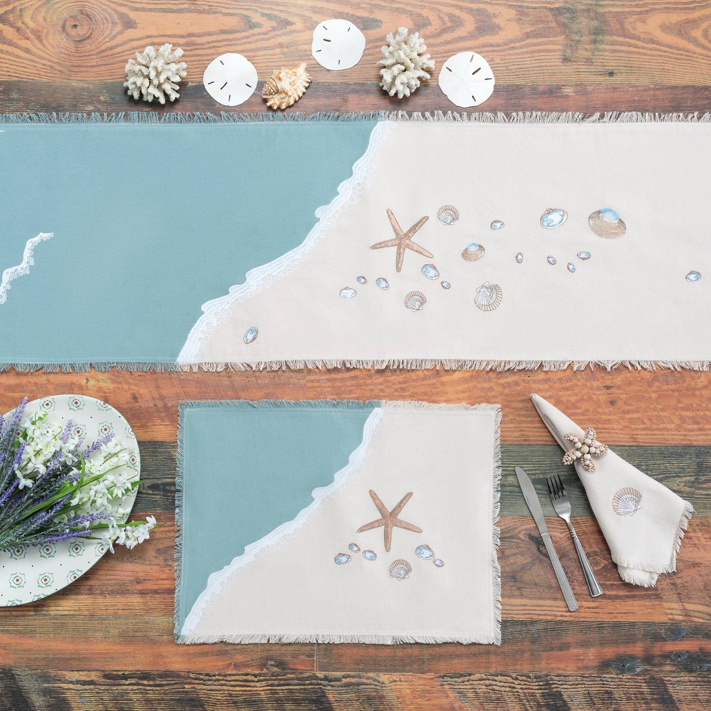 Sand & Shells Table Runner