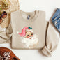 Retro Santa Sweatshirt, Vintage Classic Christmas, Pink Star