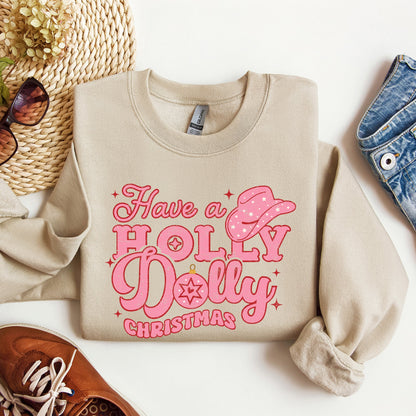 Holly Dolly Christmas, Country Music, Christmas Sweatshirt
