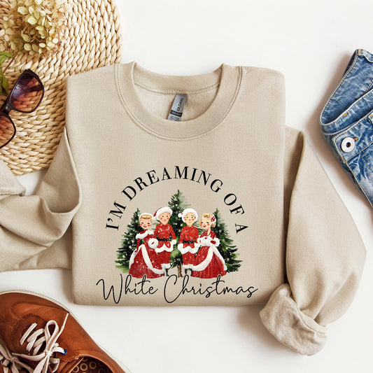 I'm Dreaming Of A White Christmas, Sweatshirt, Retro, Movie, Classic