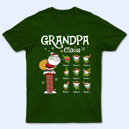 Santa Claus Little Elves- Personalized Custom T Shirt - Birthday, Loving, Funny Gift for Grandma/Nana/Mimi, Mom, Wife, Grandparent