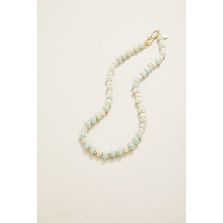 Sawyer Stone Necklace 17" Seafoam/White