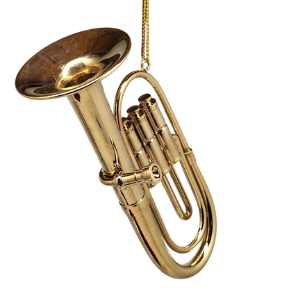 Brass Euphonium Ornament with Case