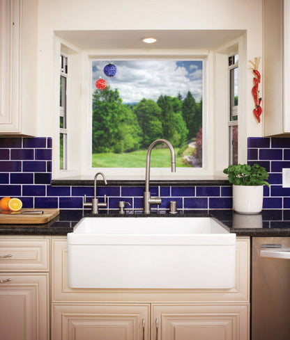 ALFI brand AB511 AB511-W White 30" Decorative Lip Apron Single Bowl Fireclay Farmhouse Kitchen Sink