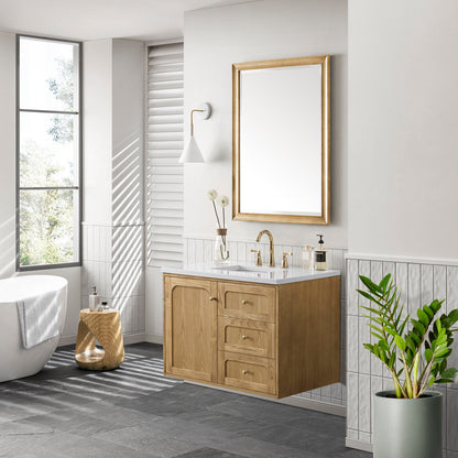 Laurent 36" Single Vanity Cabinet, Light Natural Oak