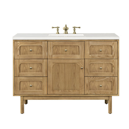 Laurent 48" Single Vanity Cabinet, Light Natural Oak