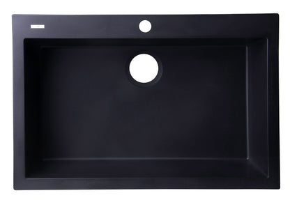 ALFI brand AB3020DI 30" Drop-In Single Bowl Granite Composite Kitchen Sink