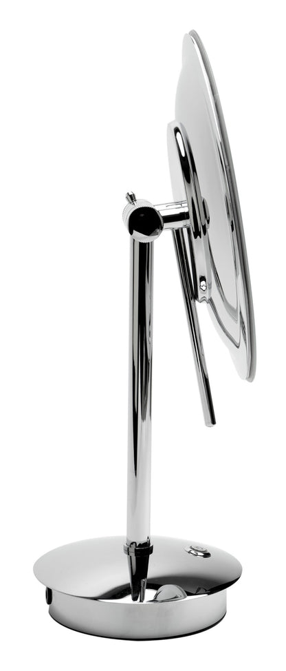 ALFI brand ABM9FLED Tabletop Round 9" 5x Magnifying Cosmetic Mirror with Light