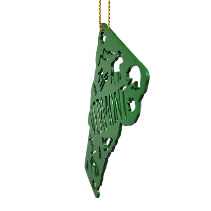 Cutout Metal Vermont Ornament