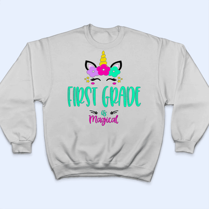 School Is Magical - Personalized Custom T Shirt - Birthday, Loving, Funny Gift for Teacher, Kindergarten, Preschool, Pre K, Paraprofessional