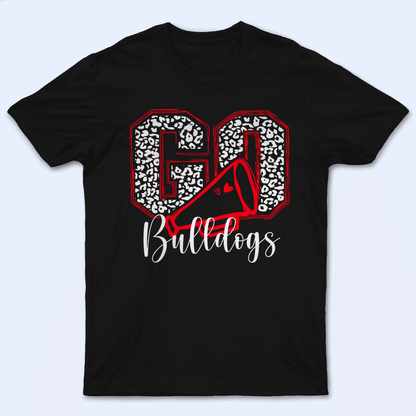 School Mascot Leopard Print - Sports/School Spirits Personalized Custom T Shirt - Birthday, Loving, Funny Gift for Teacher, Kindergarten, Preschool, Pre K, Paraprofessional