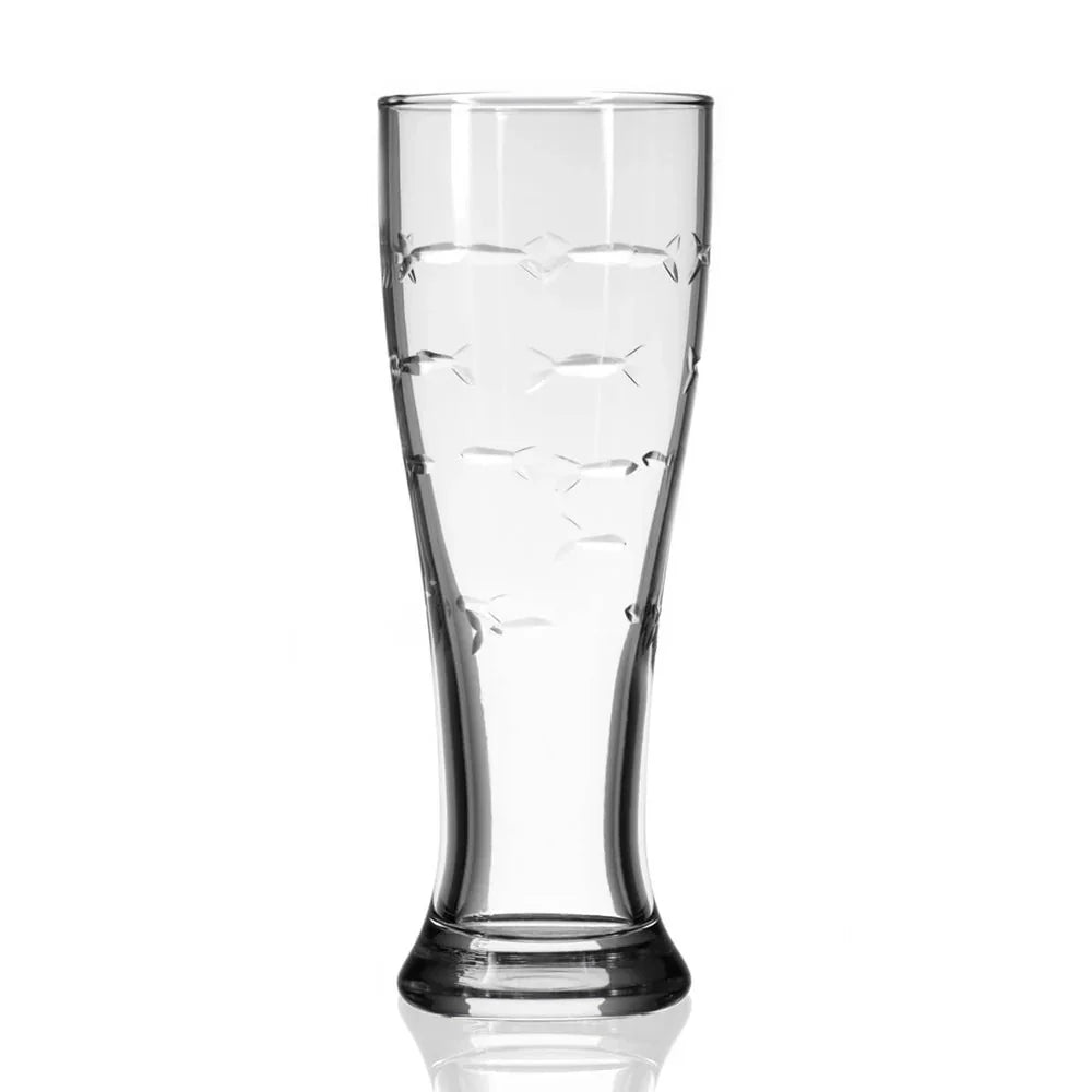 School of Fish Etched Glassware