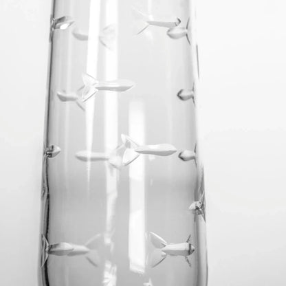 School of Fish Etched Glassware