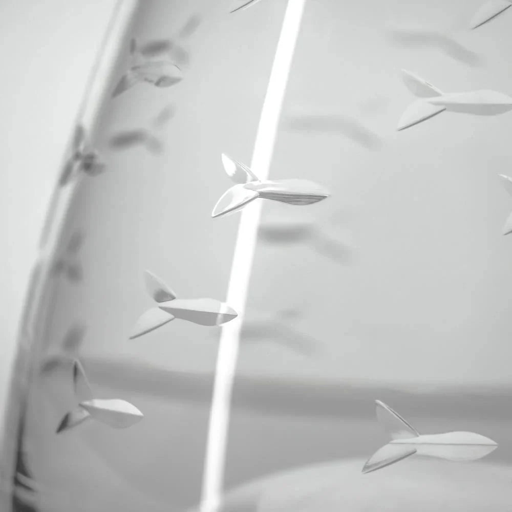 School of Fish Etched Glassware