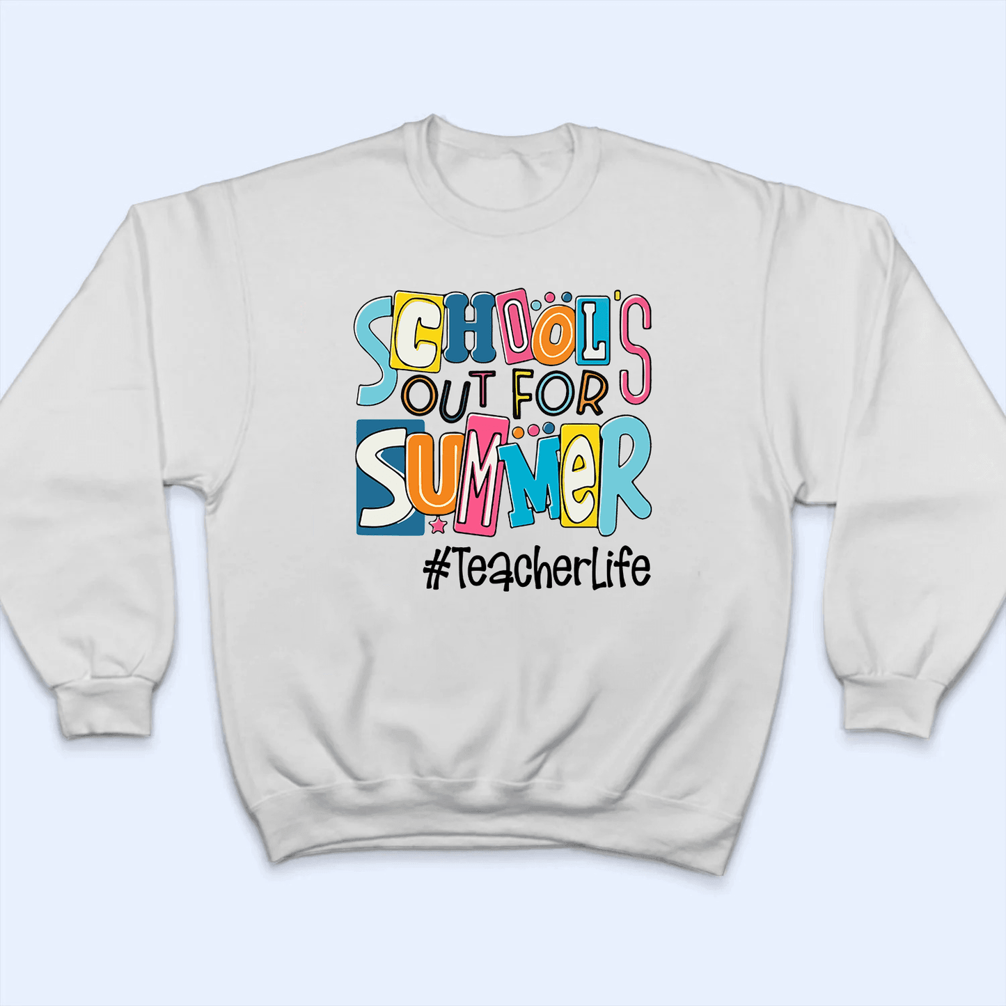 School Out For Summer- Personalized Custom T Shirt - Birthday, Loving, Funny Gift for Teacher, Kindergarten, Preschool, Pre K, Paraprofessional