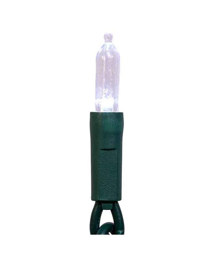 50-Light Cool White Nostalgic LED Green Wire Light Set