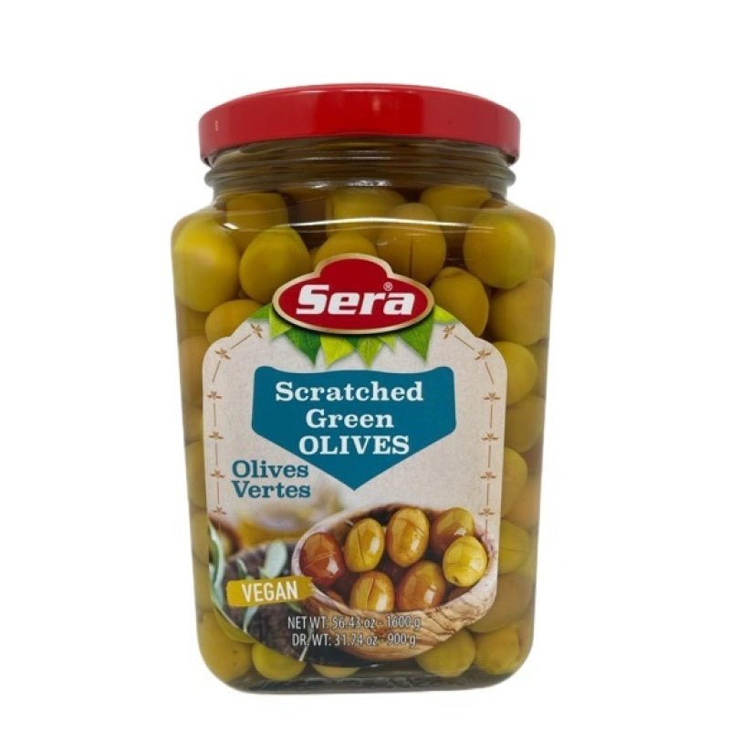 Scratched Green Olives 1600 Mlx6 Jar