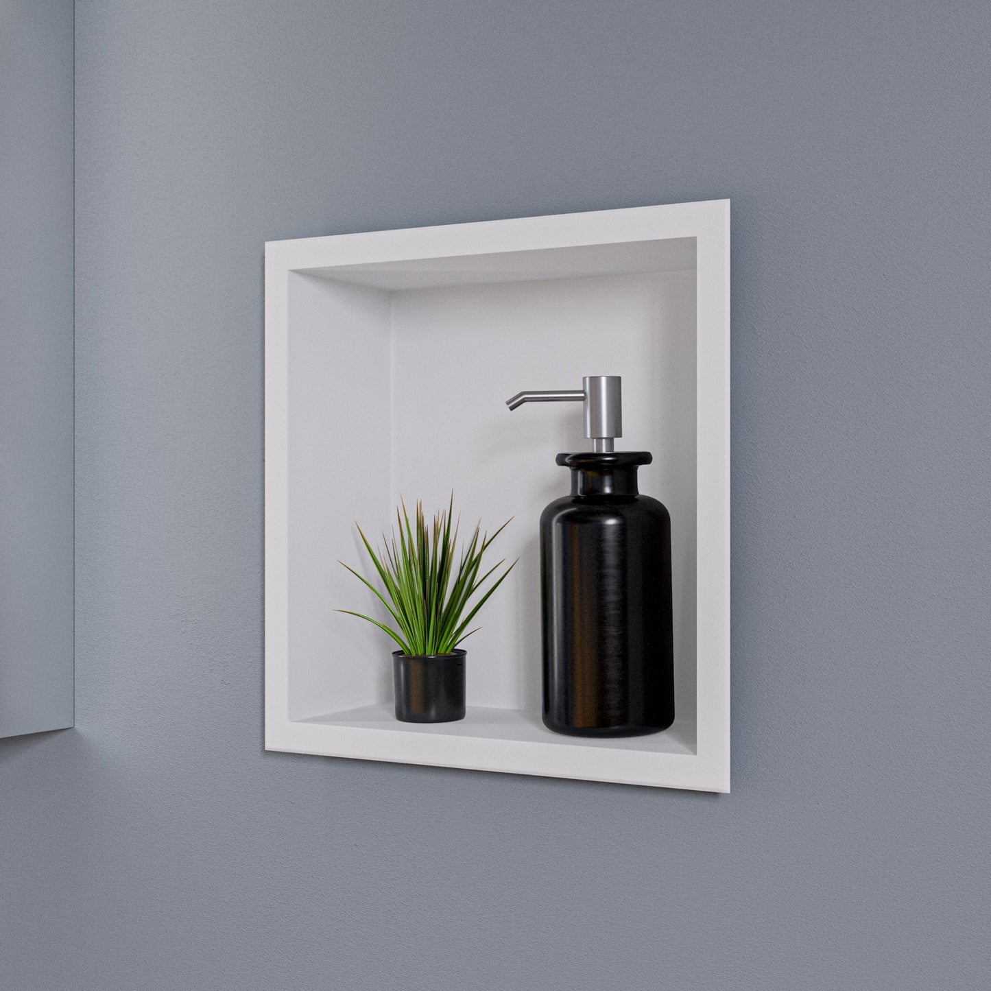 ALFI brand ABNC1212 12" x 12"  Square Single Shelf Bath Shower Niche