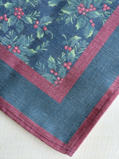Holly Bundle and Berries Table Cloth - Holiday Pattern