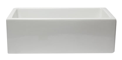 ALFI brand AB3018HS Reversible Smooth / Fluted Single Bowl Fireclay Farm Sink