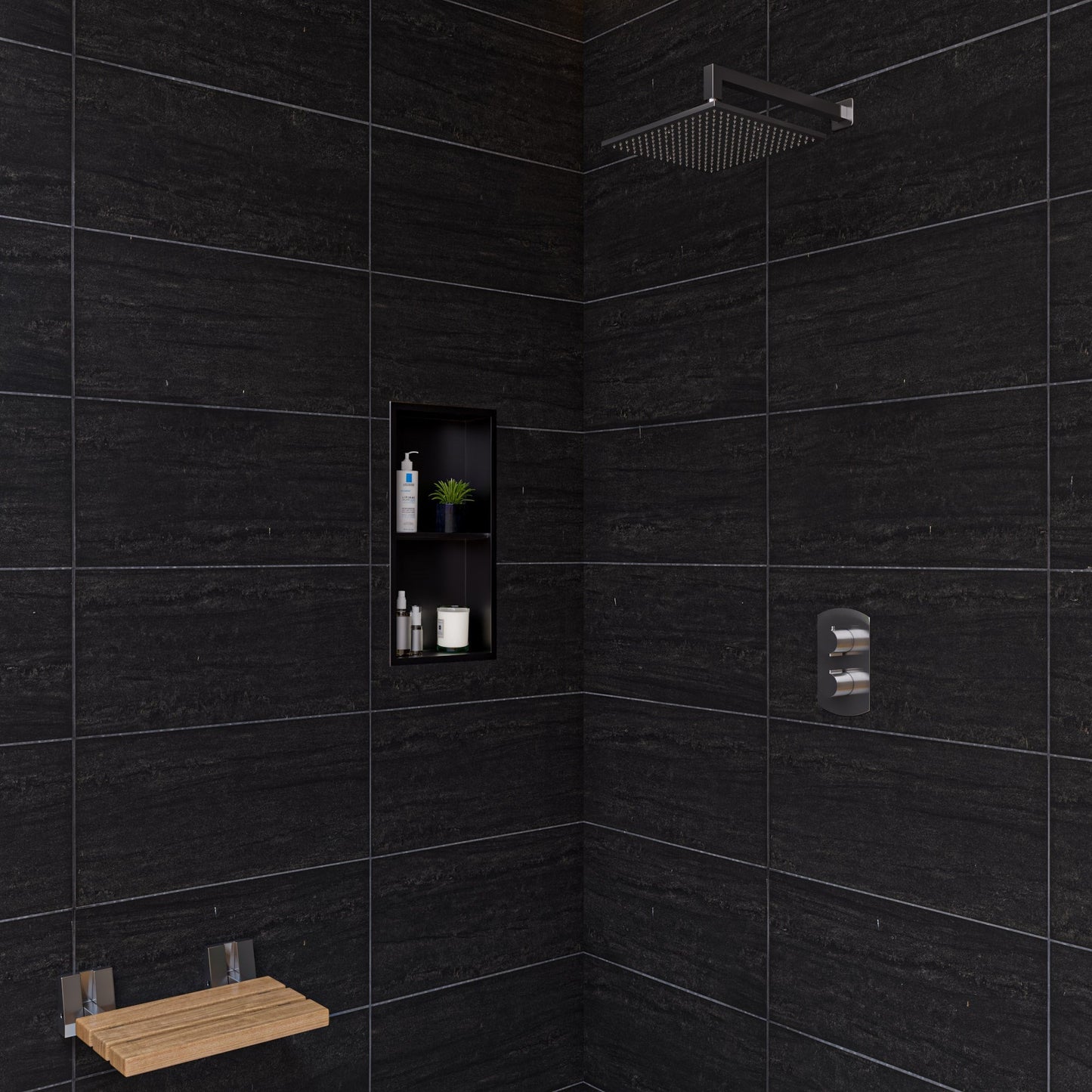 ALFI brand ABSA16S 16" Square Wall Shower Arm