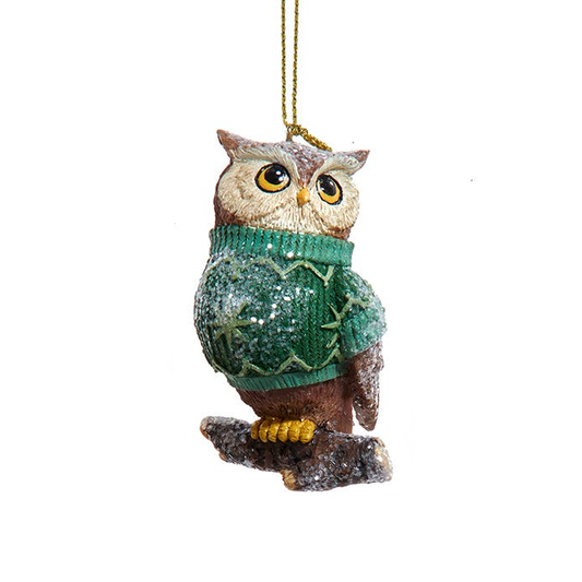Wise Sweater Owl Ornament