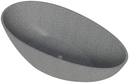 ALFI brand  ABCO72TUB 72" Solid Concrete Tear Drop Freestanding Bathtub