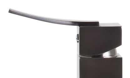 ALFI brand AB1258 Square Body Curved Spout Single Lever Bathroom Faucet