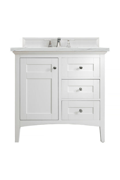Palisades 36" Single Vanity Cabinet, Bright White