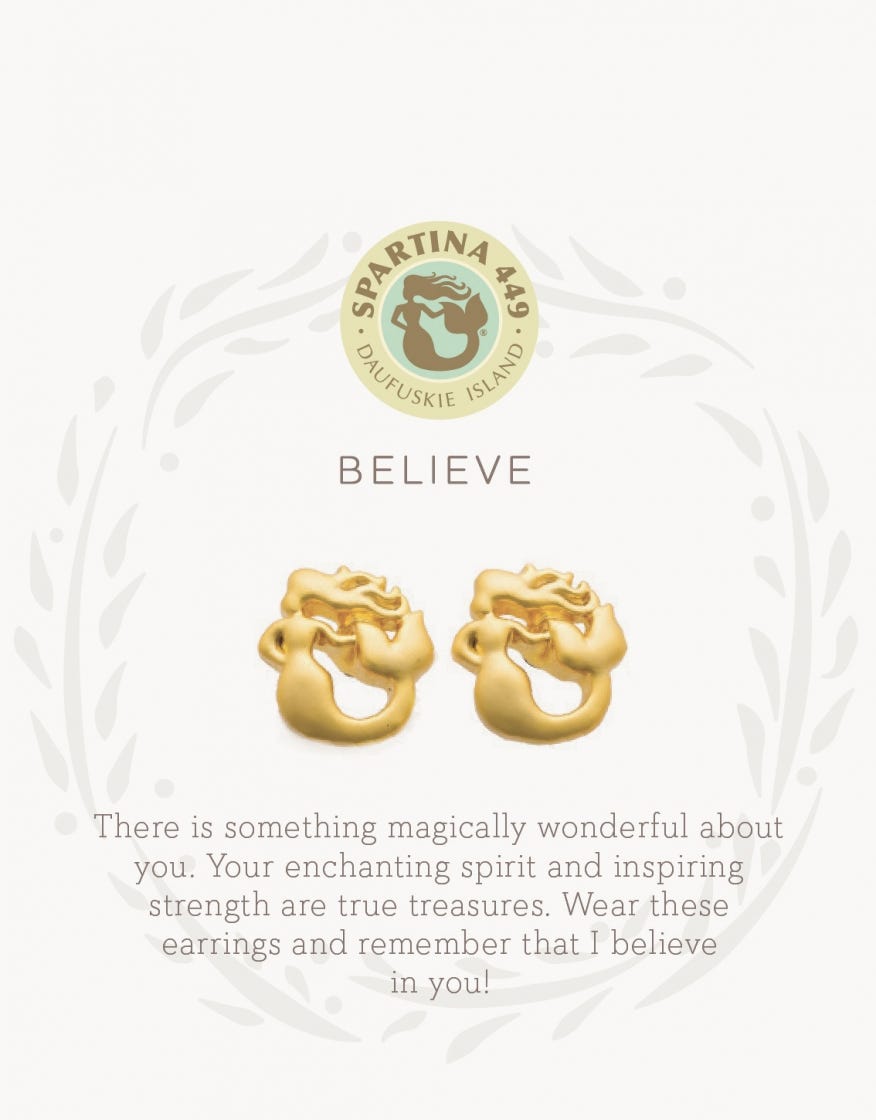Sea La Vie Stud Earrings Believe/Mermaid