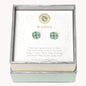 Sea La Vie Stud Earrings – Blessed/Sea Foam Clover