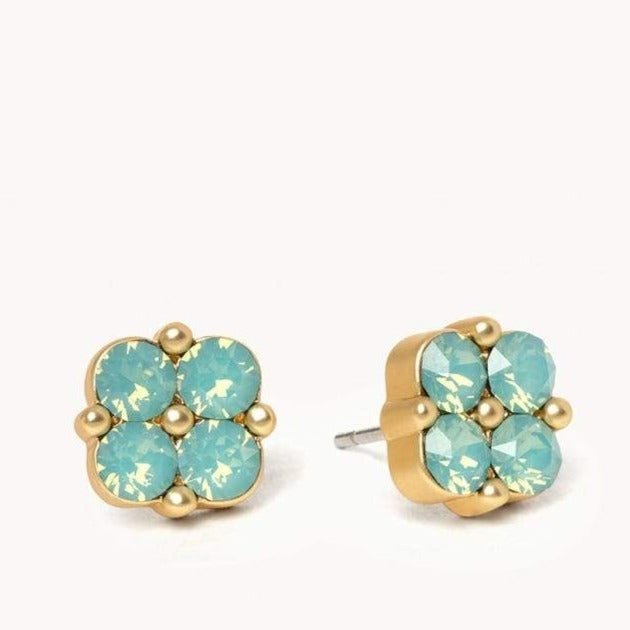 Sea La Vie Stud Earrings – Blessed/Sea Foam Clover