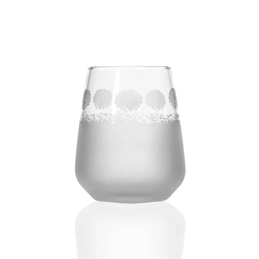 Sea Shore Etched Glassware