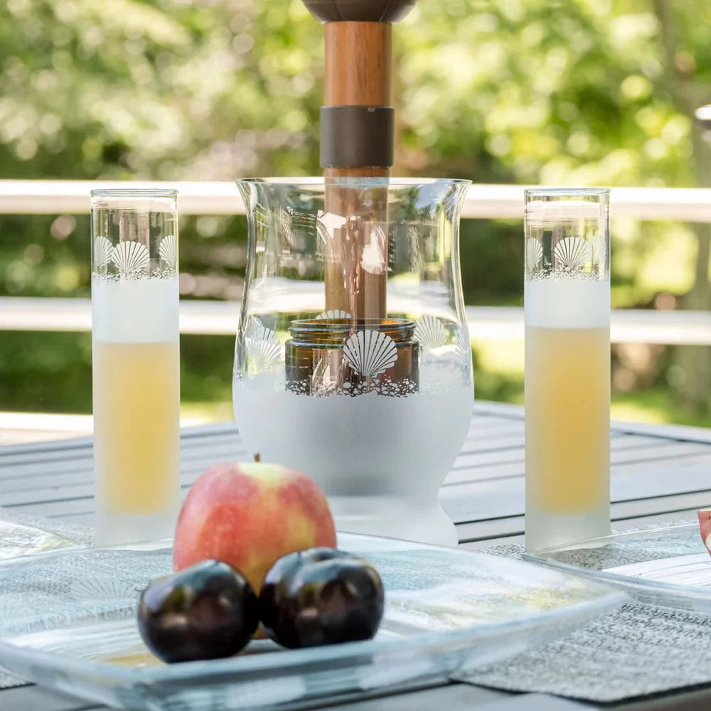Sea Shore Etched Glassware